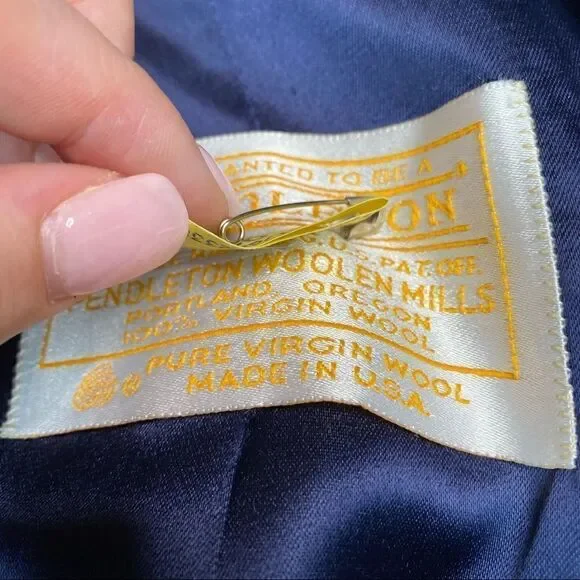 Pendleton Wool Pea Coat Navy size 10 - Picture 4 of 14